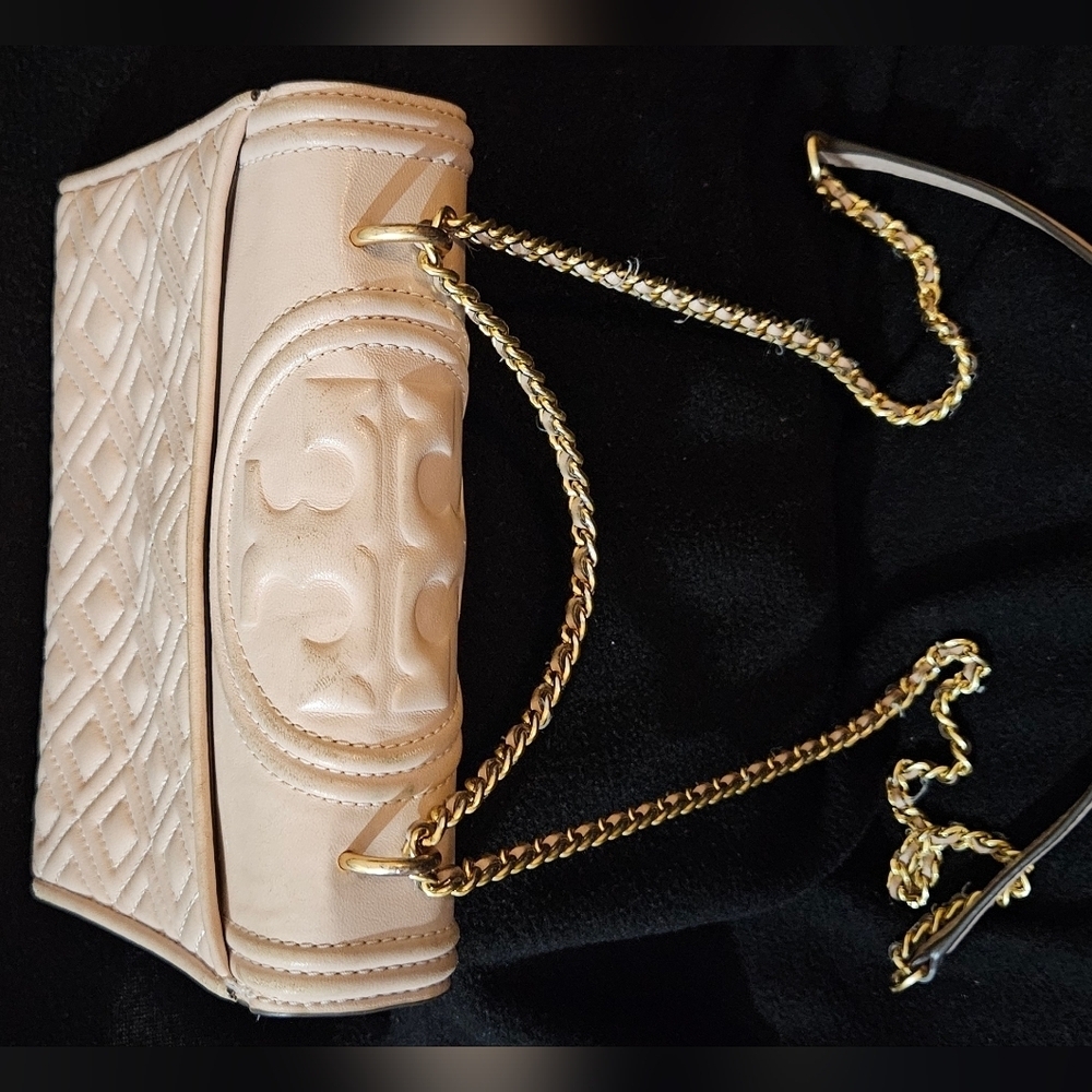 Tory Burch Elegant Fleming Blush Pink Quilted Shoulder Bag - Picture 4 of 13